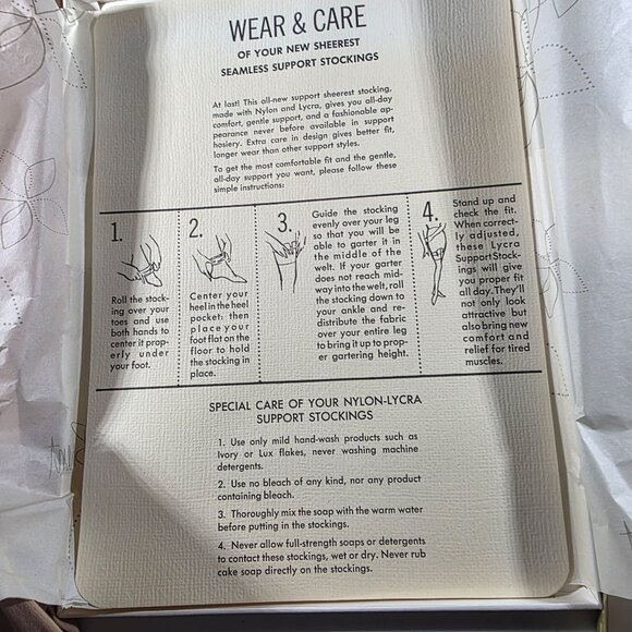 Carol Brent Support Hosiery Seamless Stockings Nylon Lyca Lightweight Sheer - Picture 3 of 7